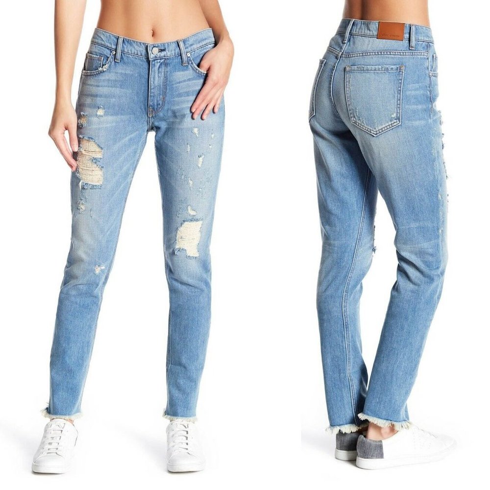 Ei8ht Dreams Light Destroyed Slim Boyfriend Jeans